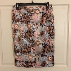 Floral pencil skirt